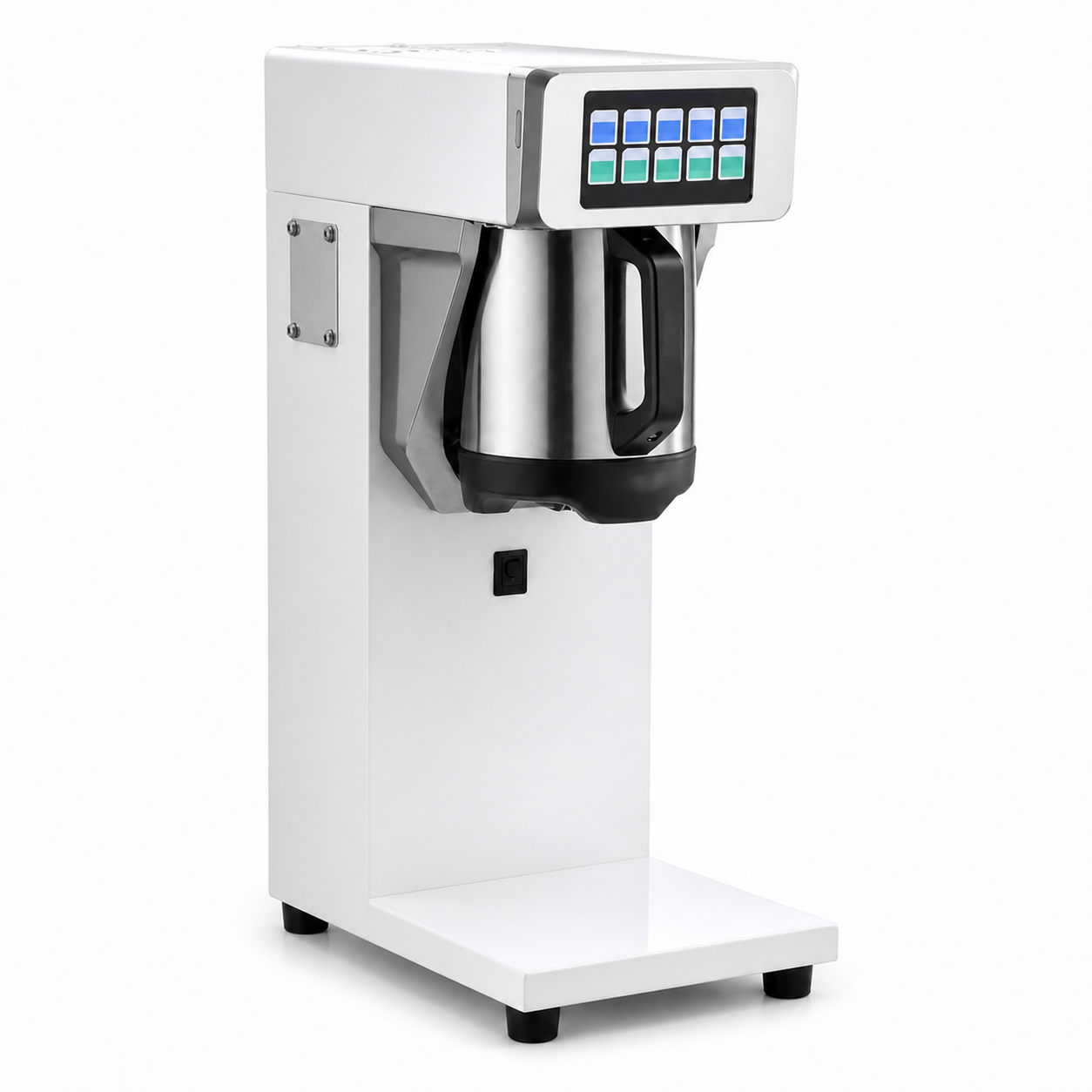 Front view of PH-SK300 Wi-Fi smart tea brewer with brewing bucket
